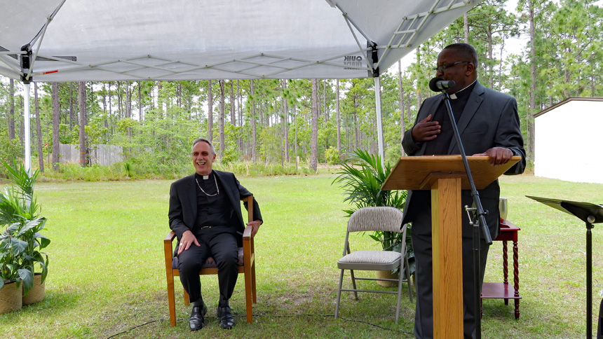 Bishop blesses ground for new church in Hampstead