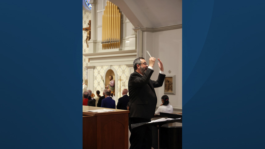 New altar is blessed to celebrate 25th anniversary of church building at St. Michael.