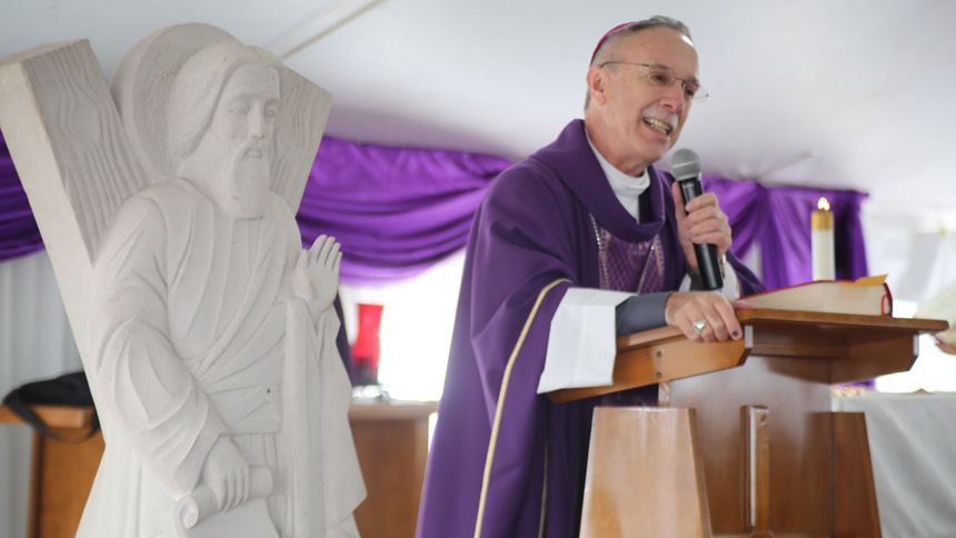 New land blessed; St. Andrew in Red Springs to build new church