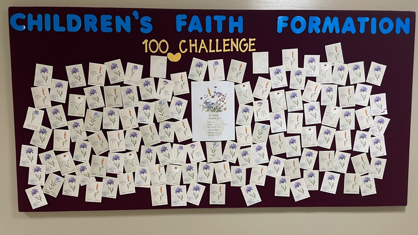 The children of St. Mark’s Faith Formation Program in Wilmington shared over 100 prayers for the diocese.