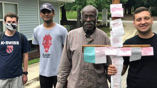 Every Sunday afternoon, Father Peter Devereux, L.C, and a group of parishioners go for a walk around the east Raleigh neighborhood surrounding St. Joseph Church. And they have a name for their weekly trek: “CrossWalks.”