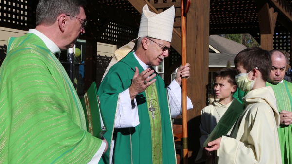 Garden and additional columbarium blessed at St. Francis of Assisi